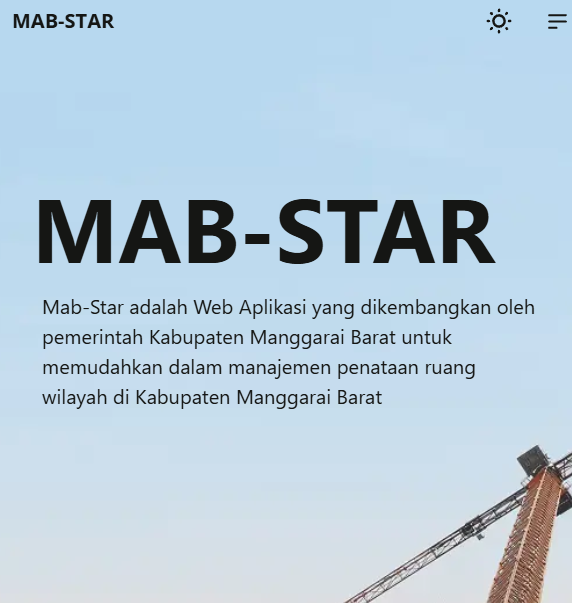 Tampilan aplikasi MAB-STAR